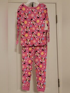 Kids Minnie Mouse Pink Floral Pajama Set